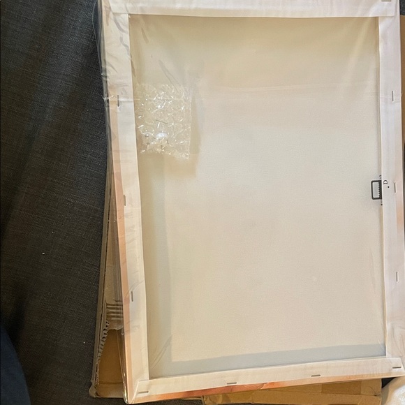 Source Unknown Abstract Art with Cream and Orange Hues - Picture 2 of 3